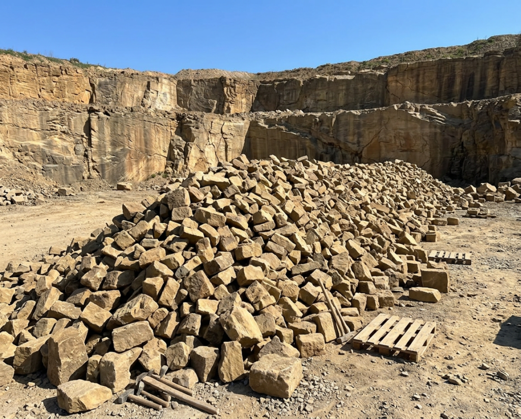 Obernkirchener Sandstein direkt vom Steinbruch
