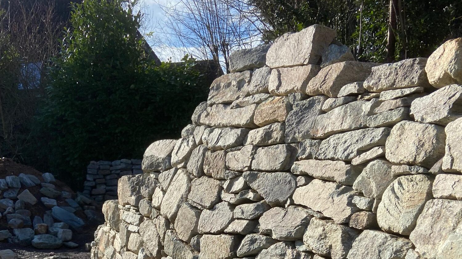Natursteinmauer Nahaufnahme Detail