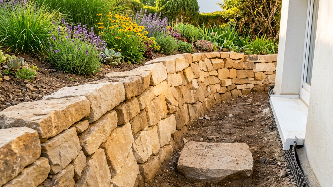 Sandstein-Projekt Gartengestaltung Jäger Gärten